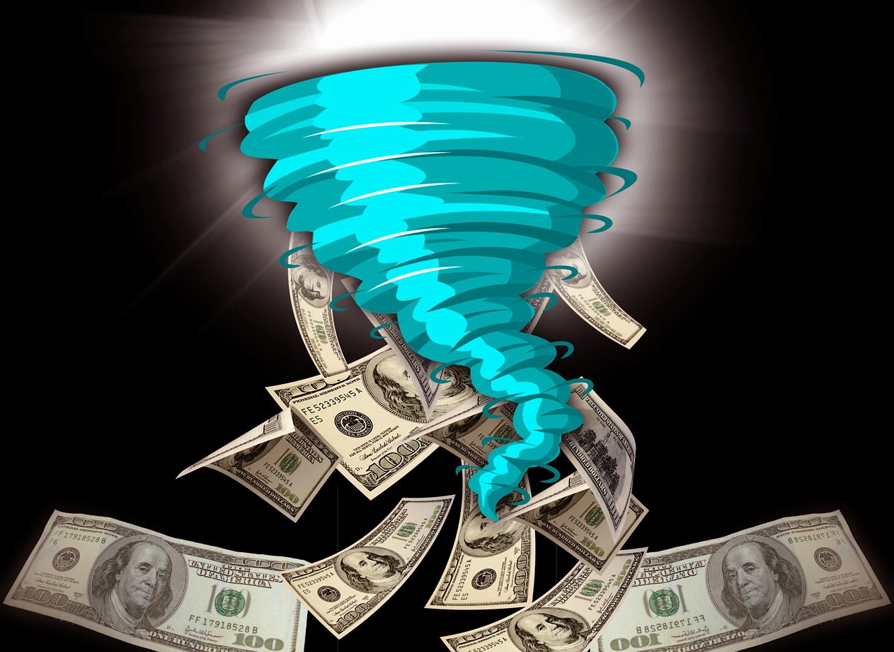 money tornado dollar free photo