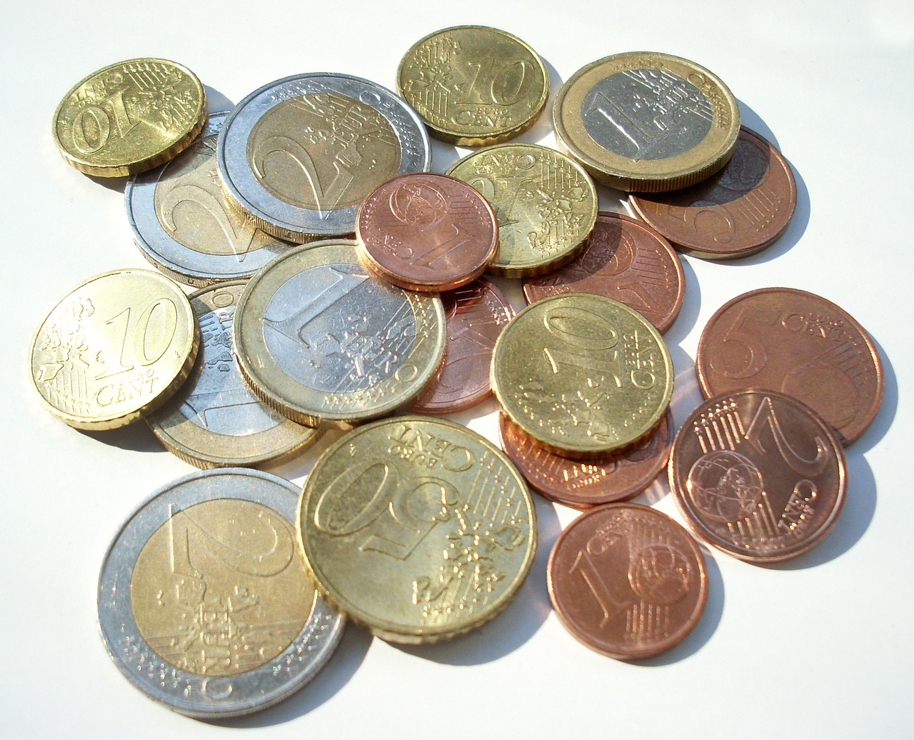 money coins loose change free photo