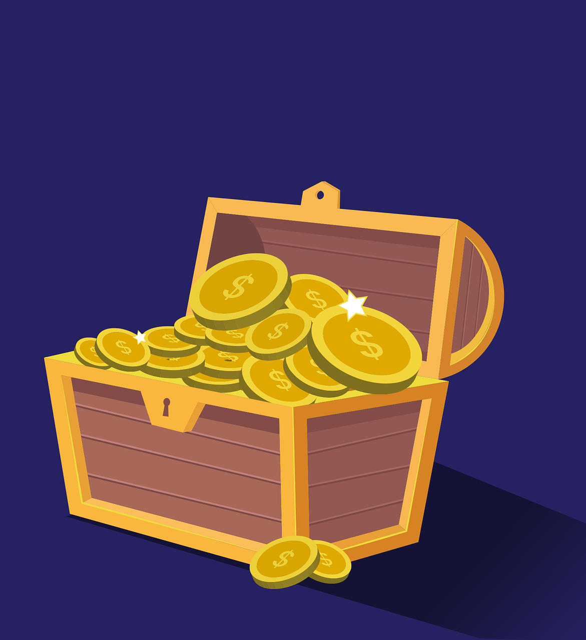 money treasure box free photo