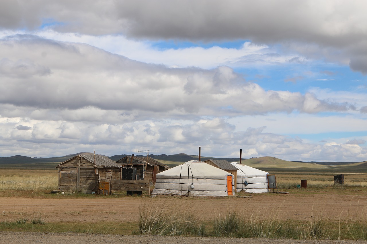 mongolia yurt steppe free photo