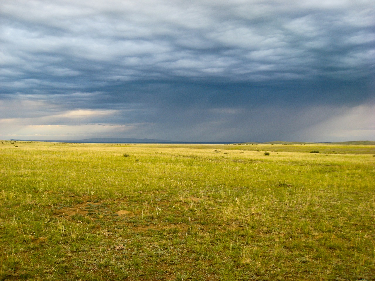 mongolia steppe rain free photo