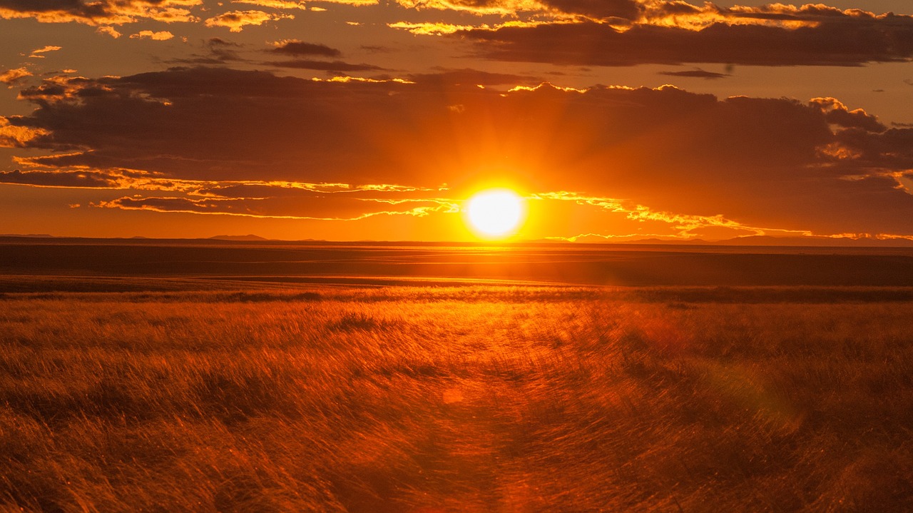 mongolia sunset lighting free photo