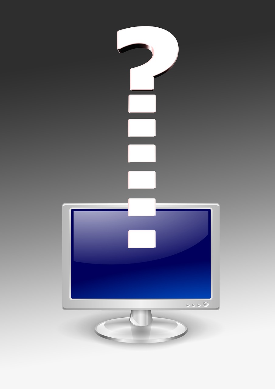 monitor question mark question free photo