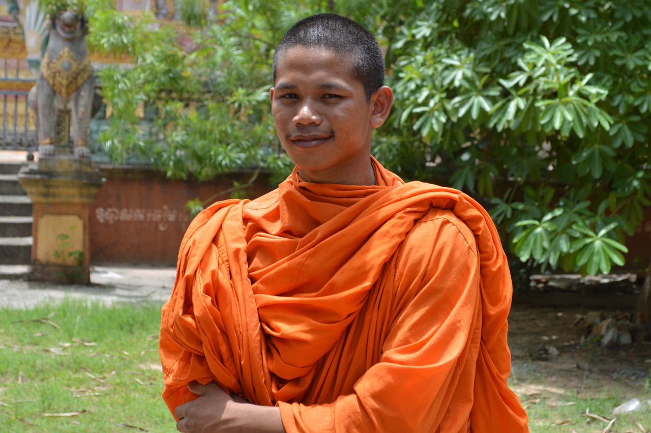 monk person spirituality free photo