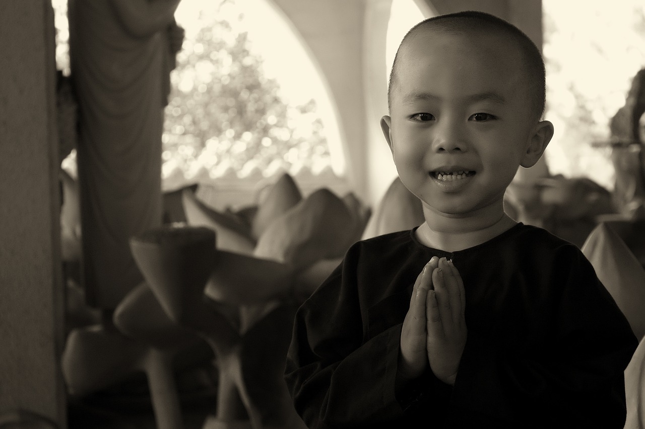 monk nun religion free photo