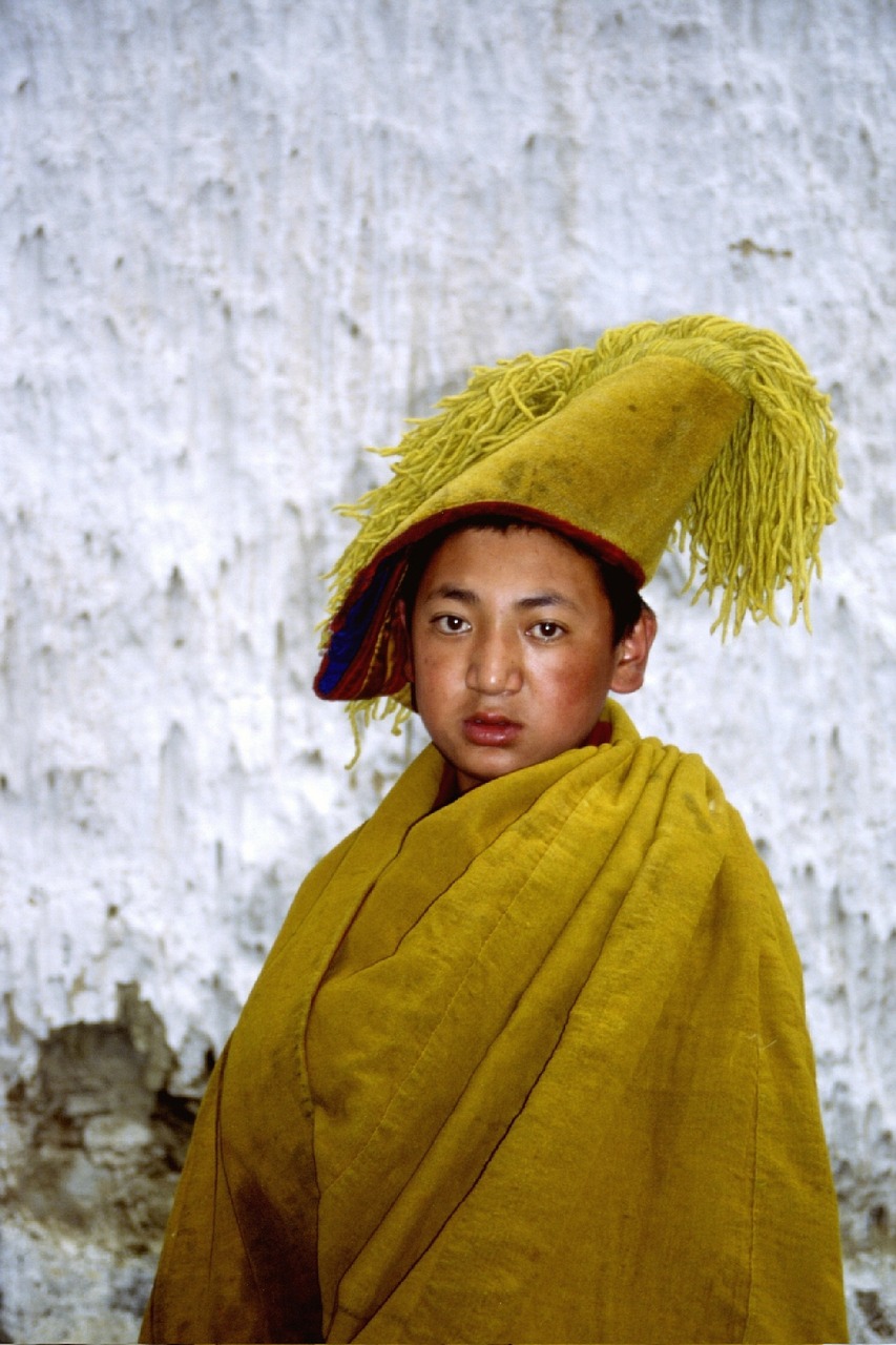 monk child tibet free photo