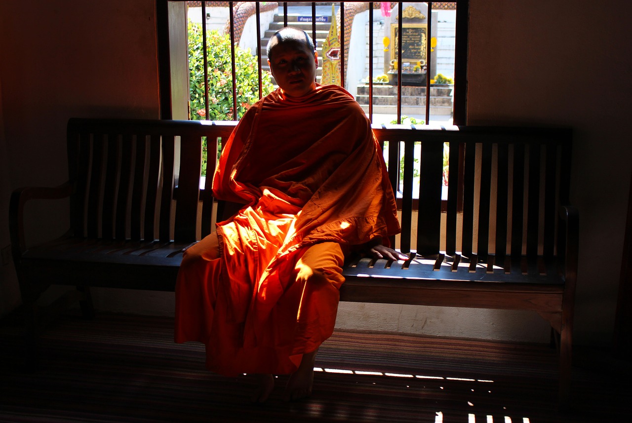 monk temple asia free photo