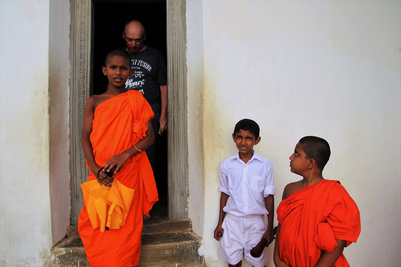 monk buddhist look free photo