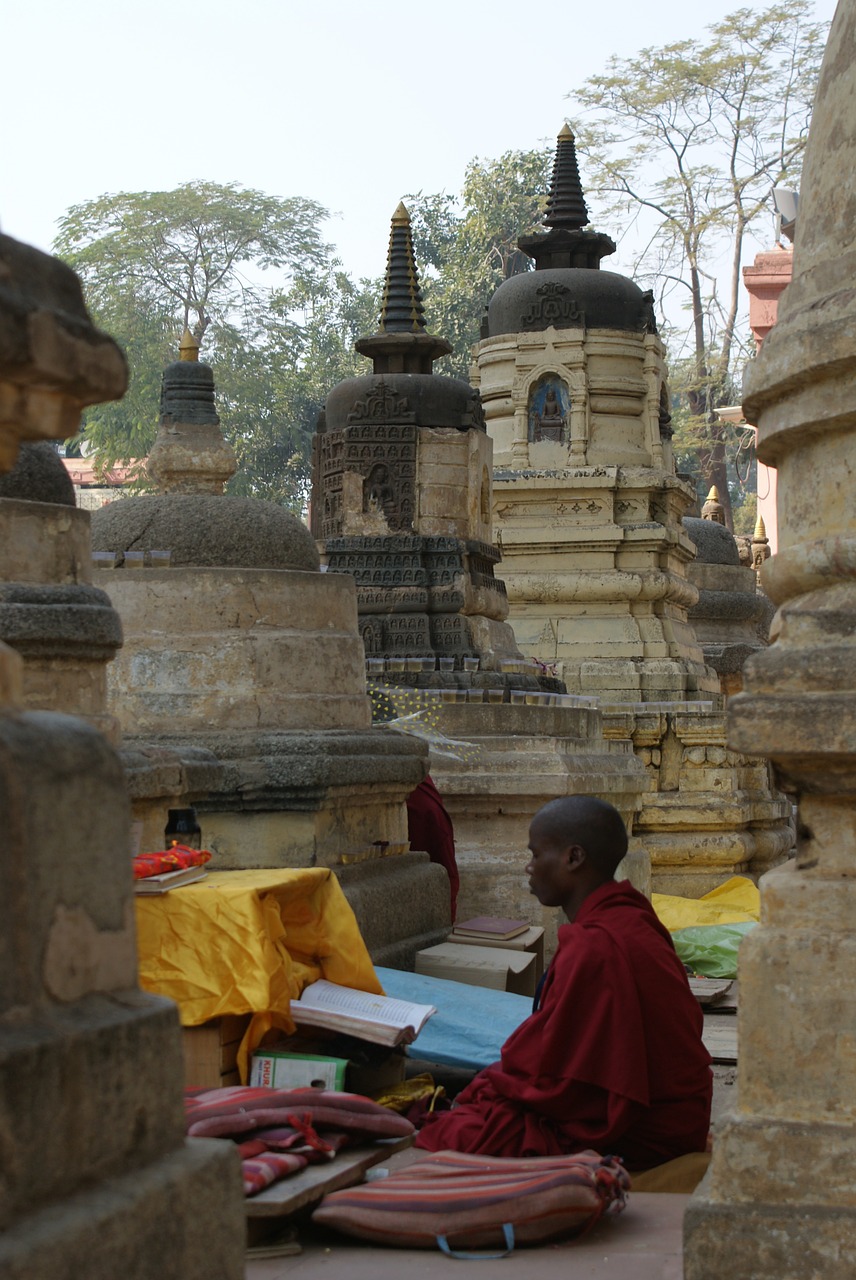 monk buddhism shrine free photo