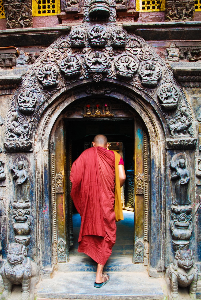 monk nepal buddhism free photo