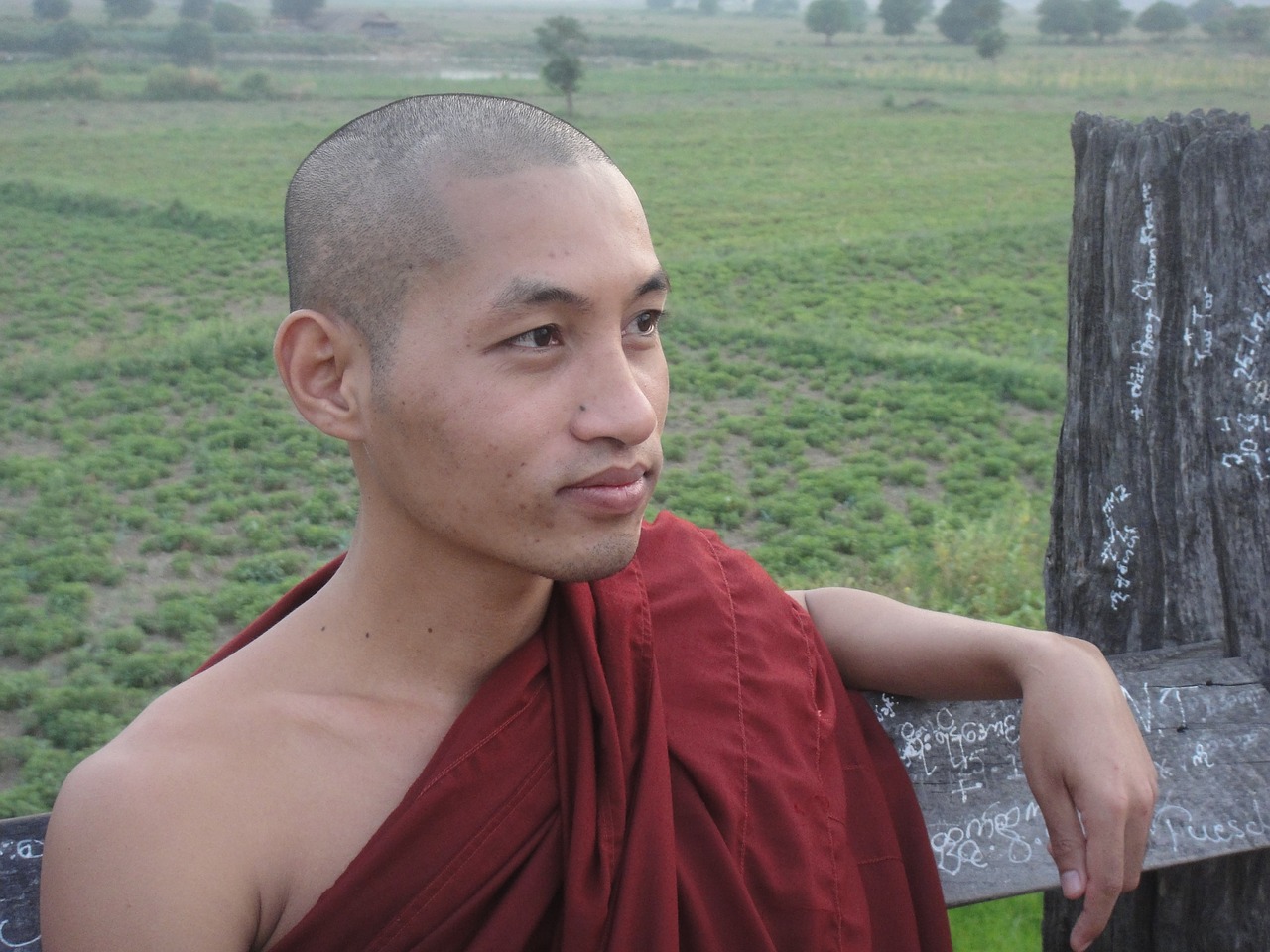 monk myanmar religion free photo