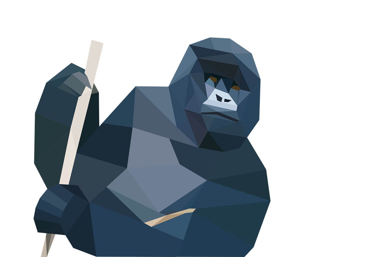 monkey low poly gorilla free photo