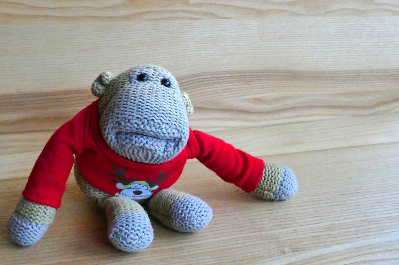 monkey toy stuffed free photo