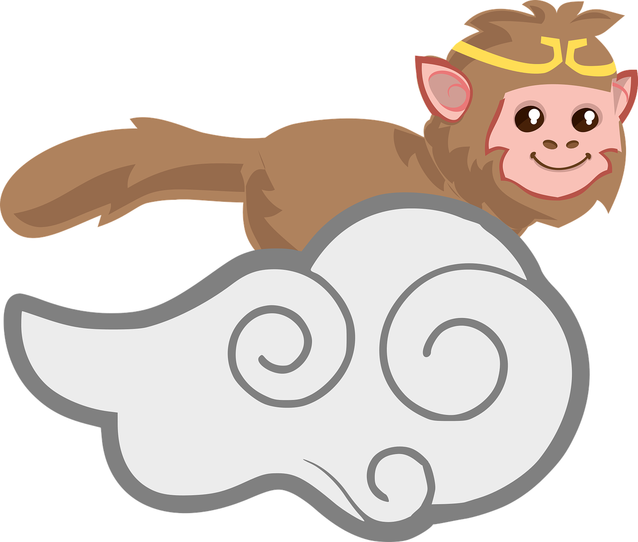 monkey king cloud flying free photo