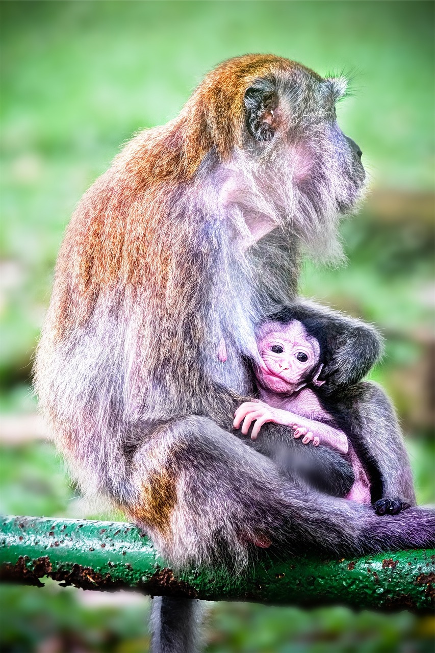 monkeys animals baby free photo