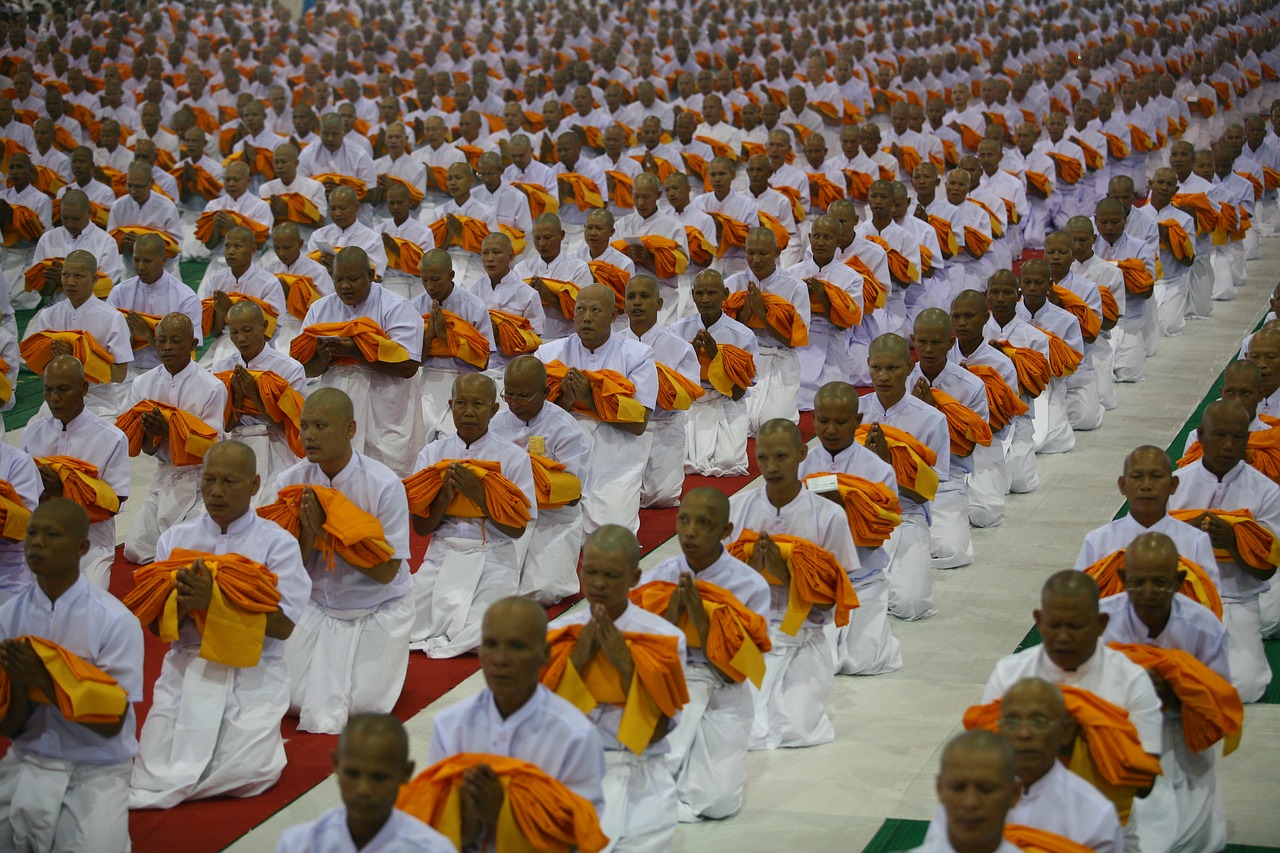 monks thailand priesthood free photo