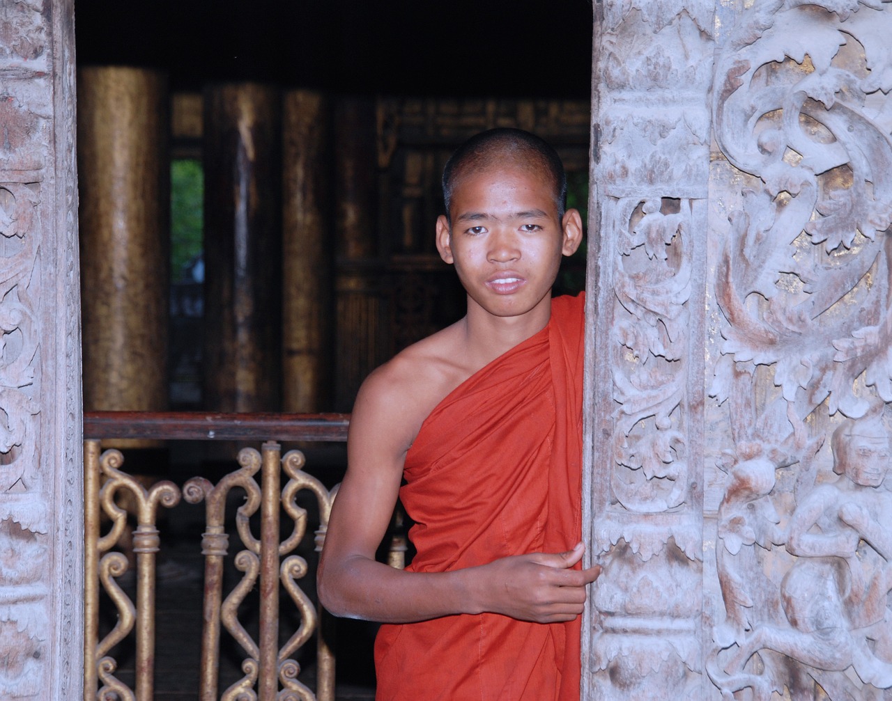 monks burma temple free photo