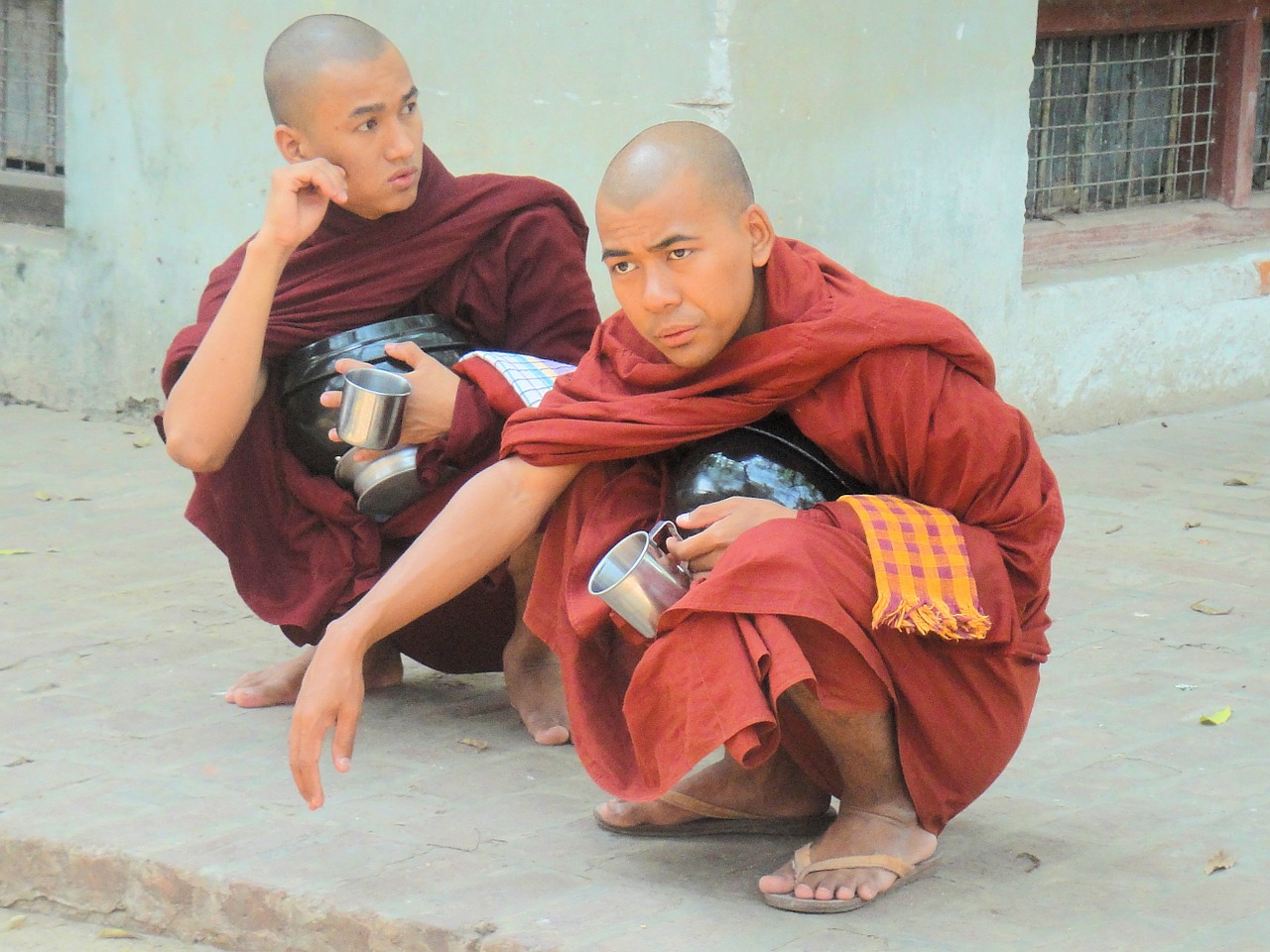 monks religion buddhism free photo