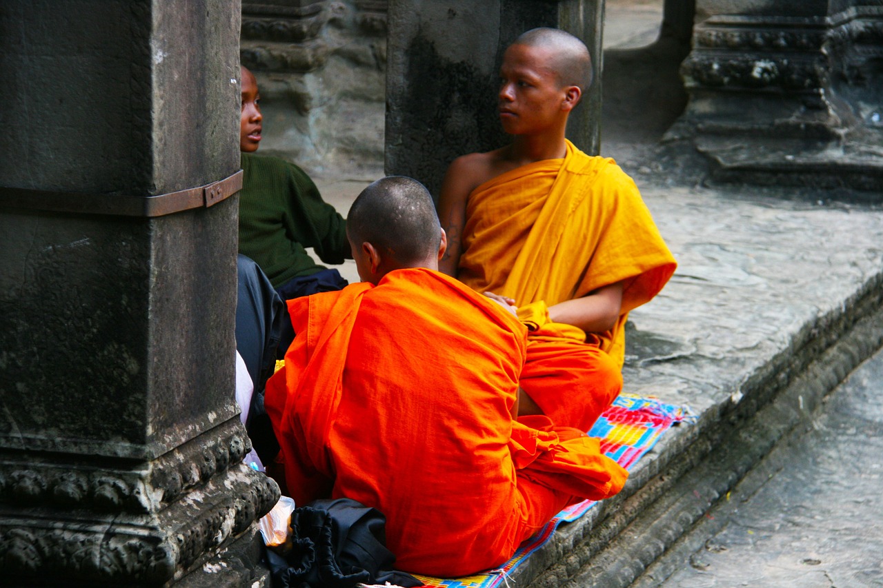 monks thailand temple free photo
