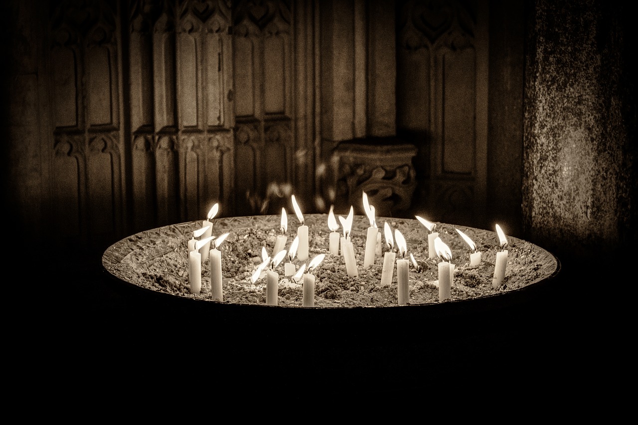 monochrome sepia candles free photo