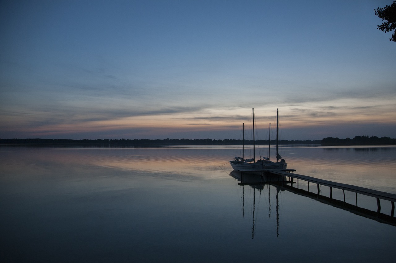 monolithic part of the waters sunset no one free photo