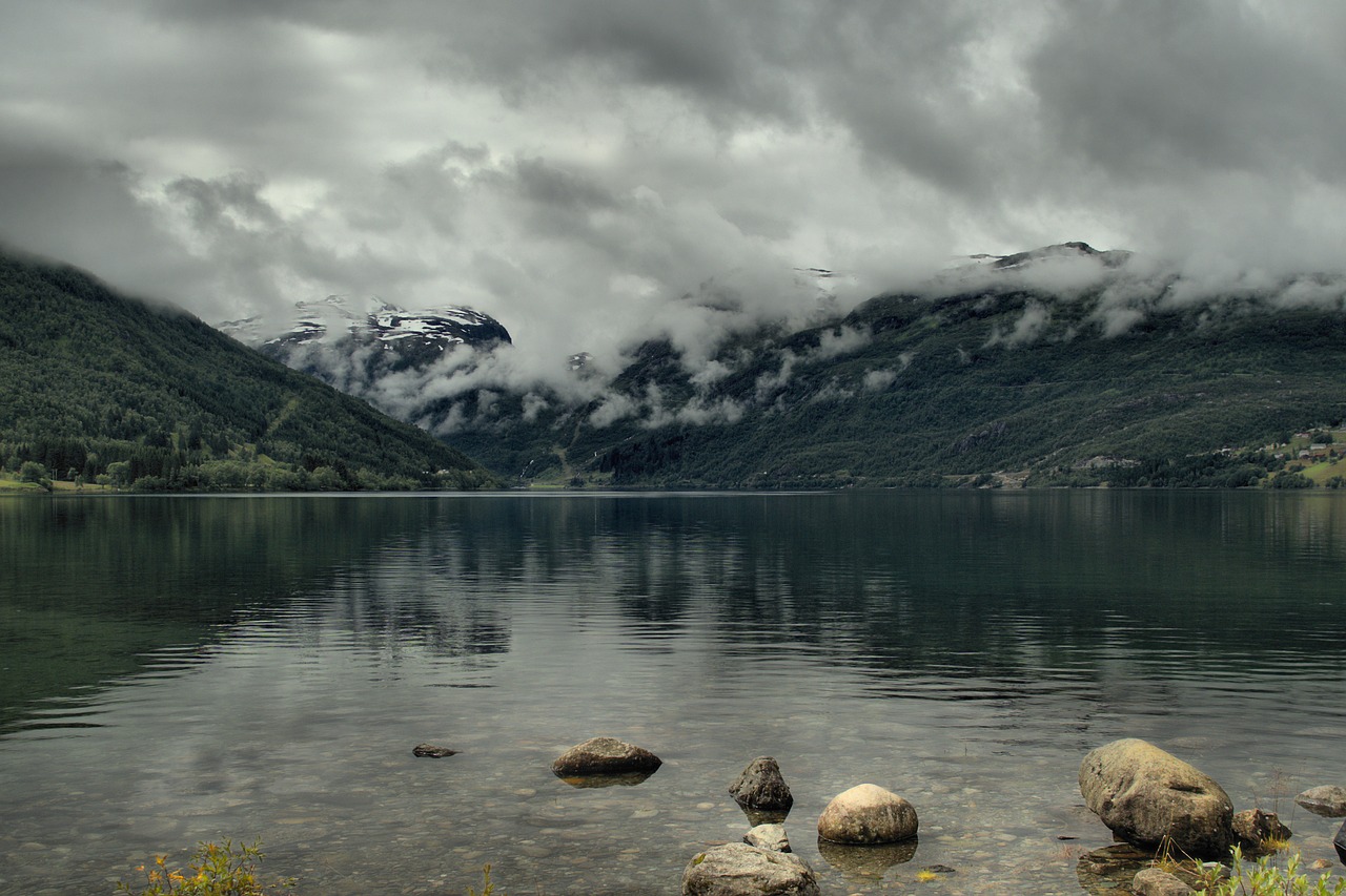 monolithic part of the waters  lake  landscape free photo