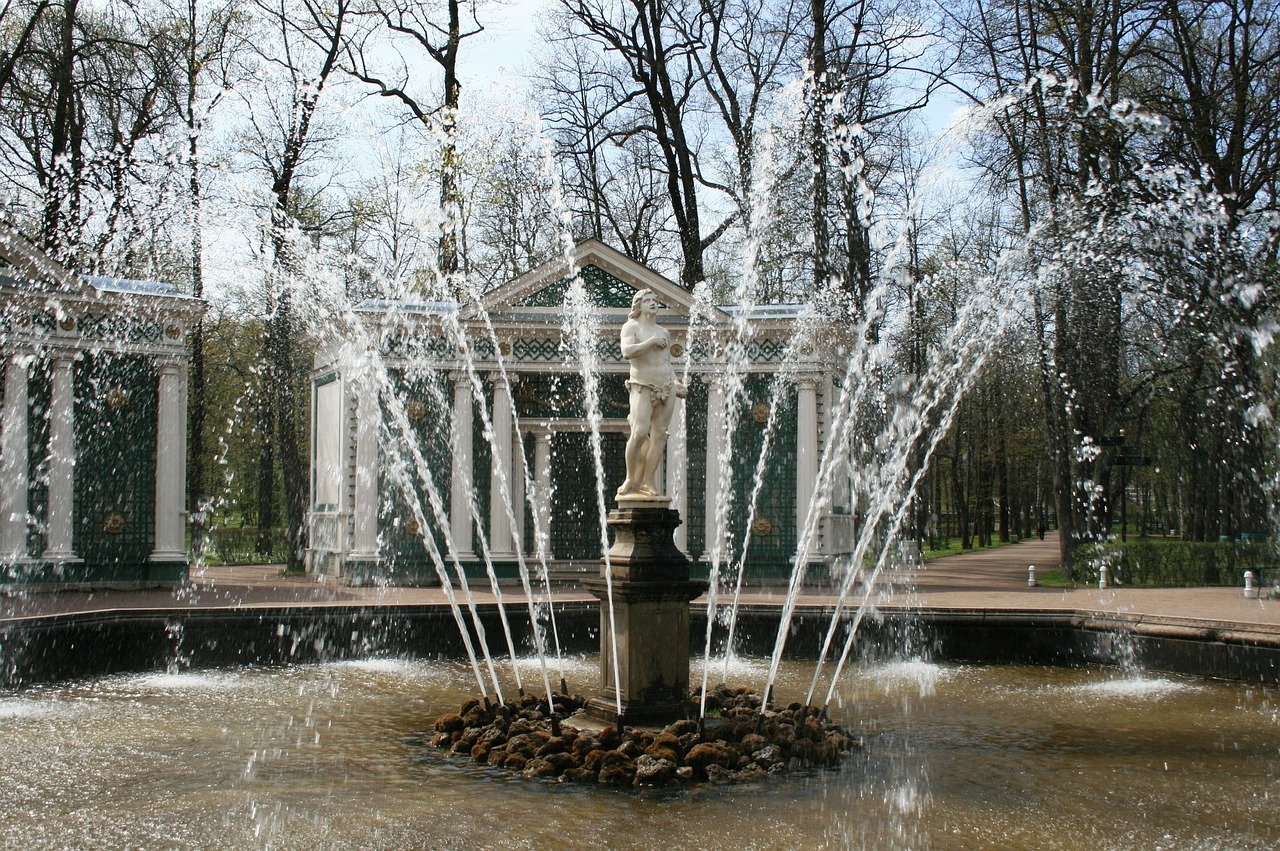 monplaisir palace fountain water free photo