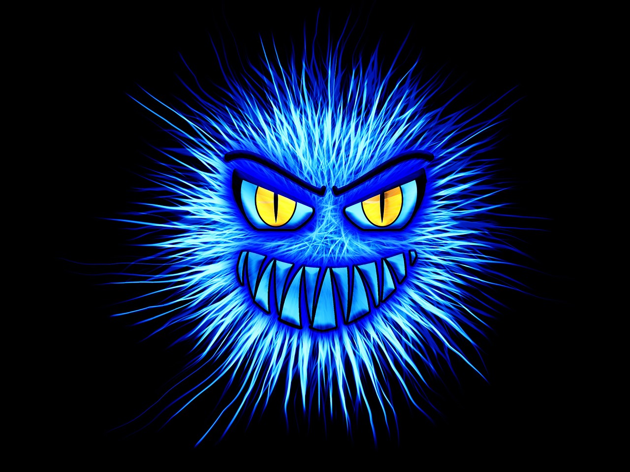 monster blue internet free photo