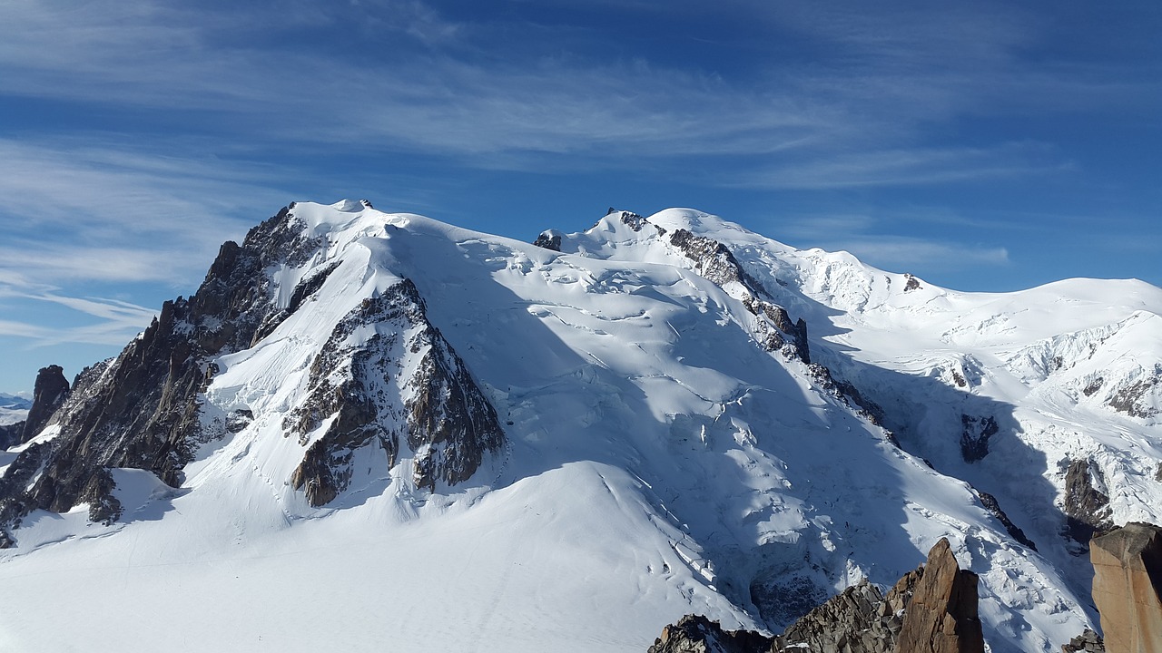mont blanc high mountains alpine free photo