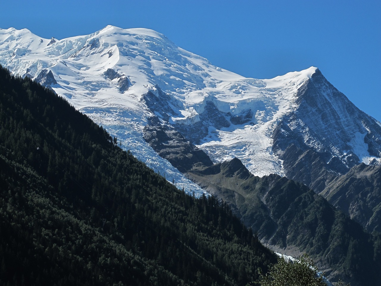 mont blanc glacier alpine free photo