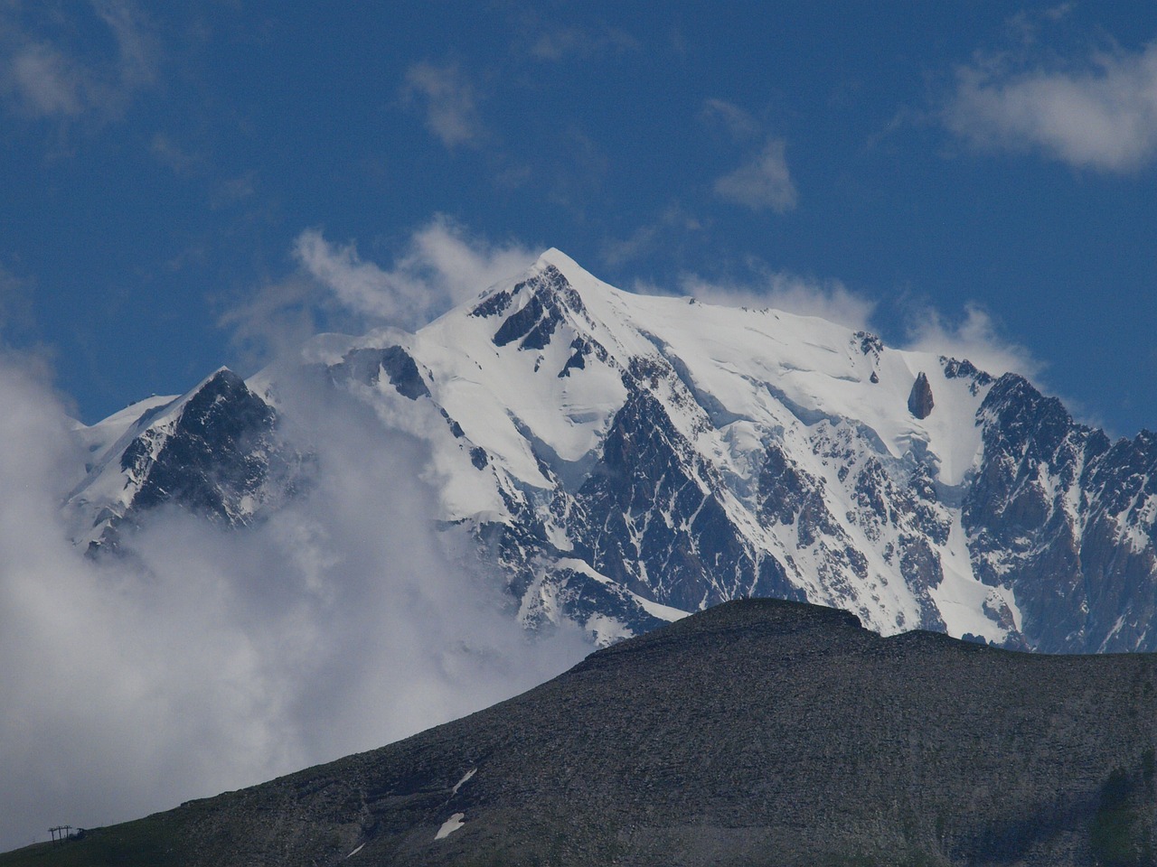 mont blanc alpine summit free photo