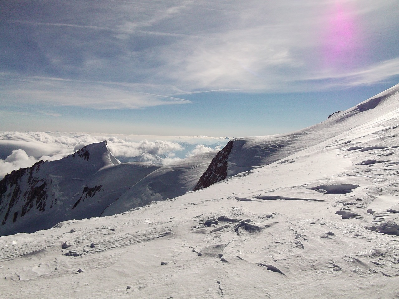 mont blanc glacier snow free photo