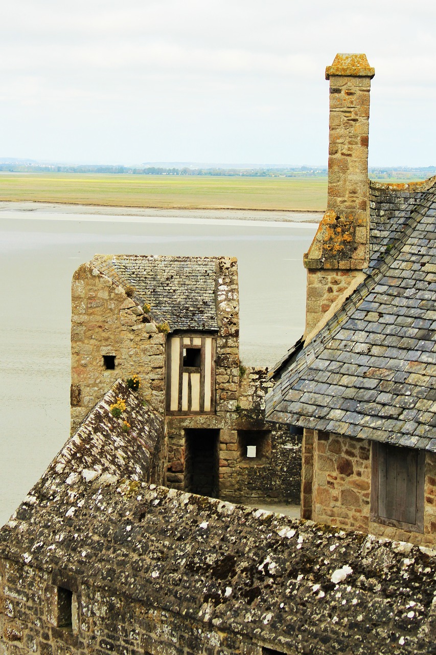 mont saint michel france building free photo