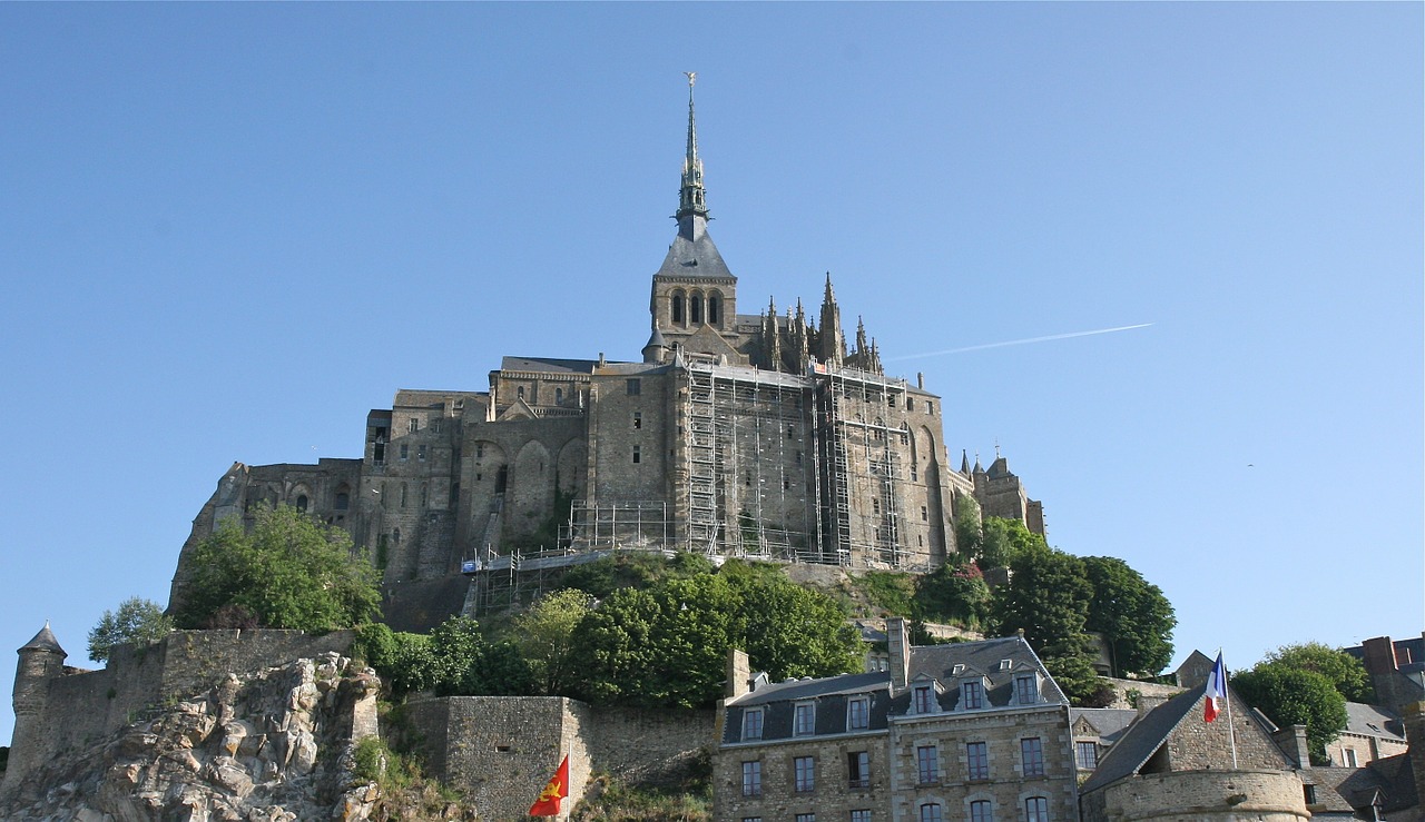 mont saint michel france island free photo