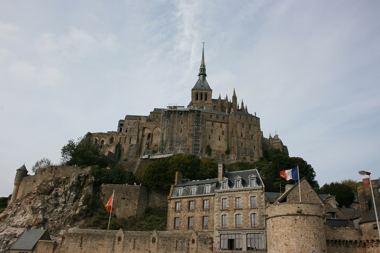 mont saint-michel abbey normandy free photo