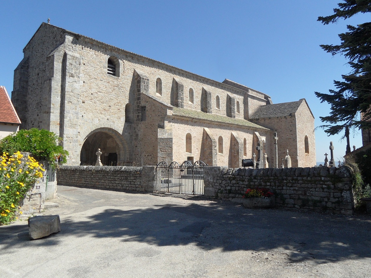 mont saint vincent church romanesque free photo