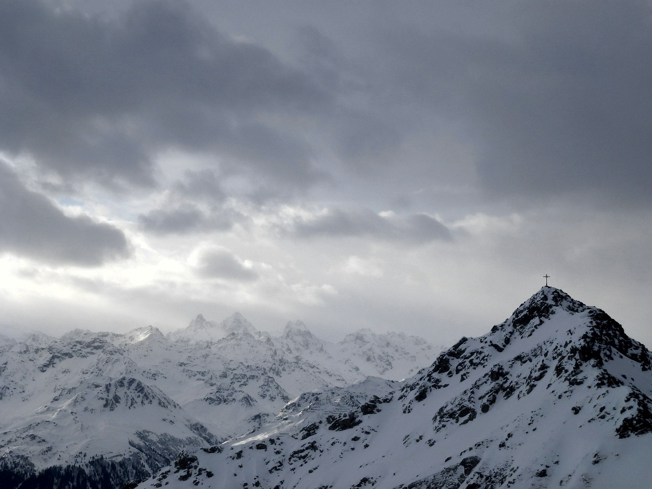 montafon clouds summit free photo