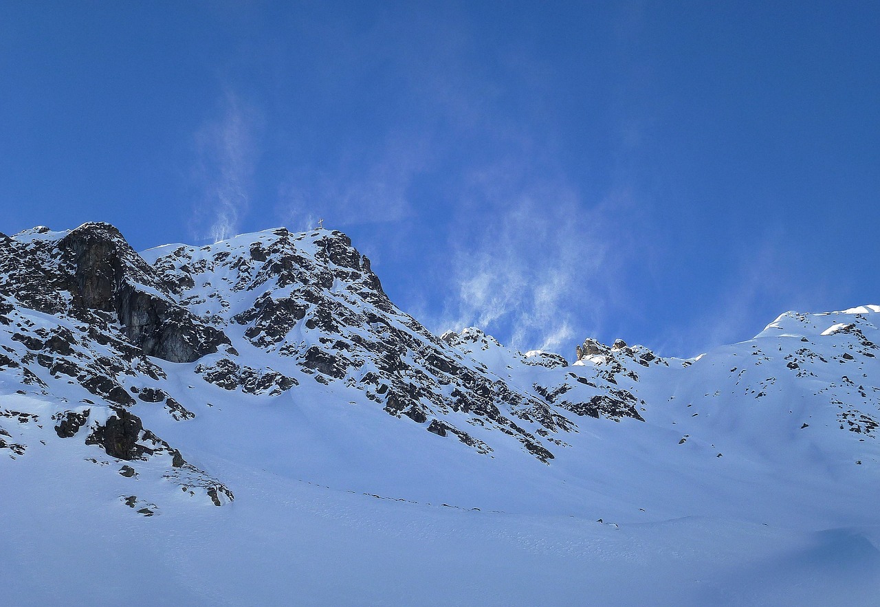 montafon mountain summit winter free photo