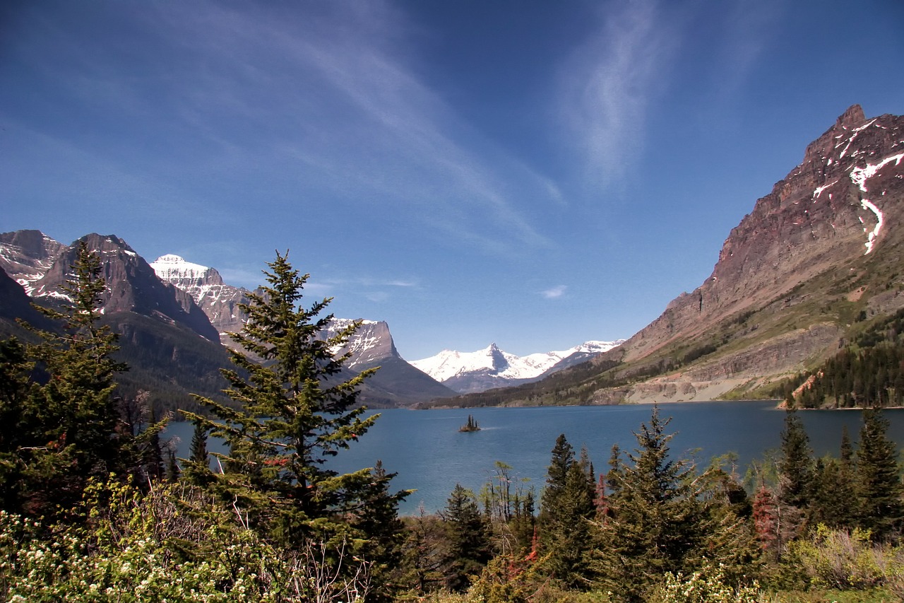 montana glacier national park lake free photo