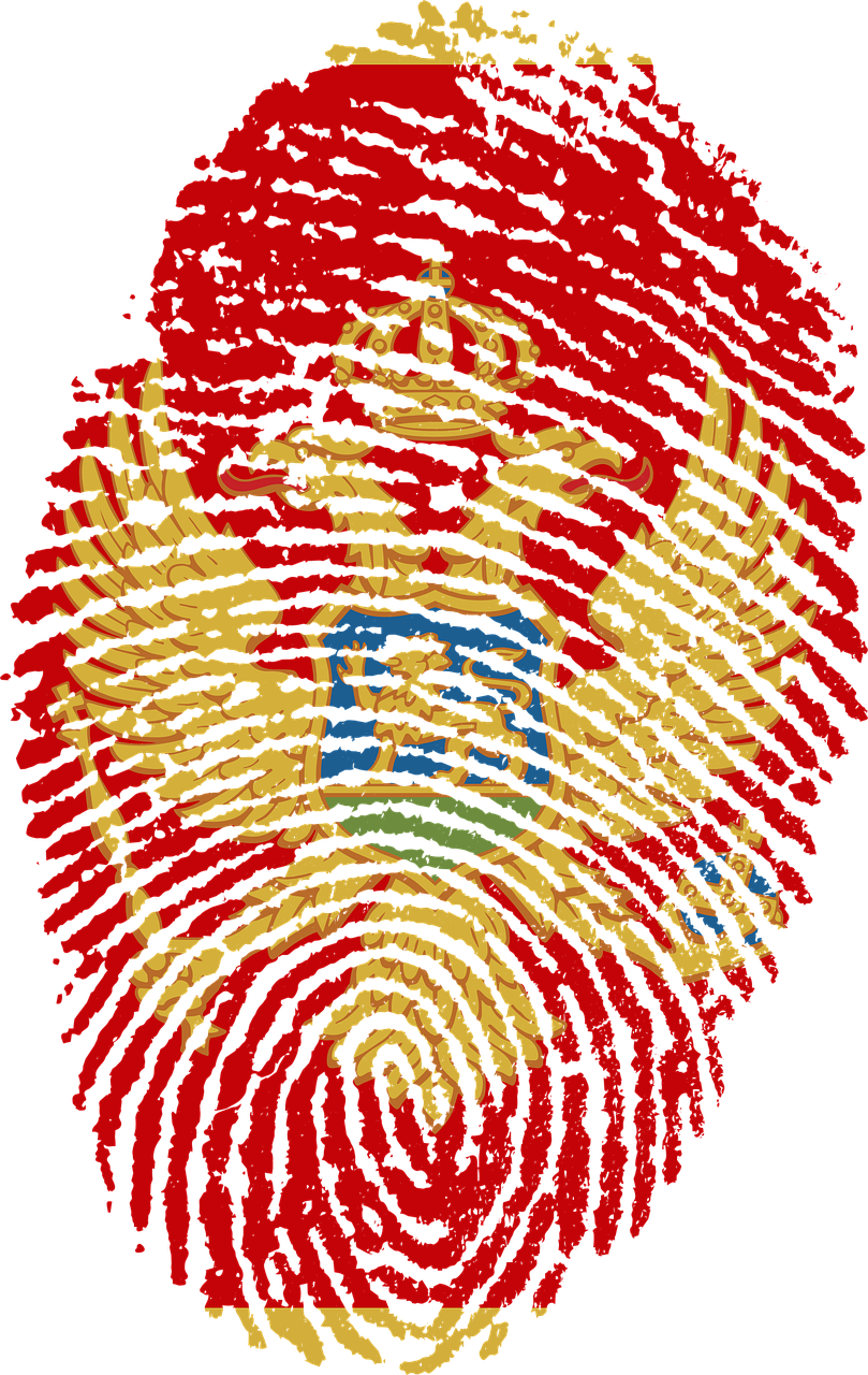 montenegro flag fingerprint free photo