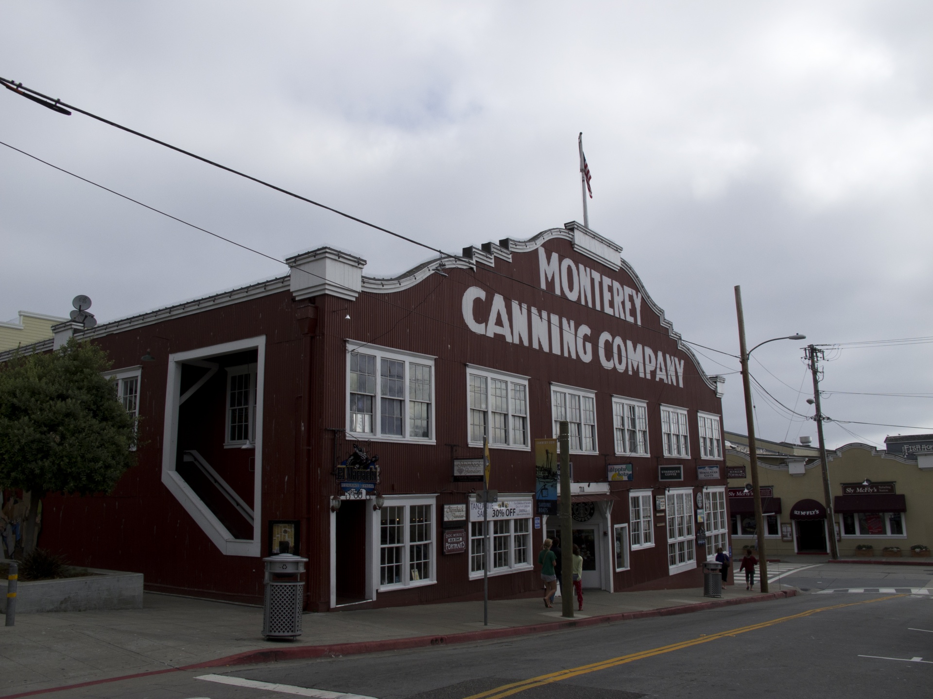 red building monterey cannery free photo