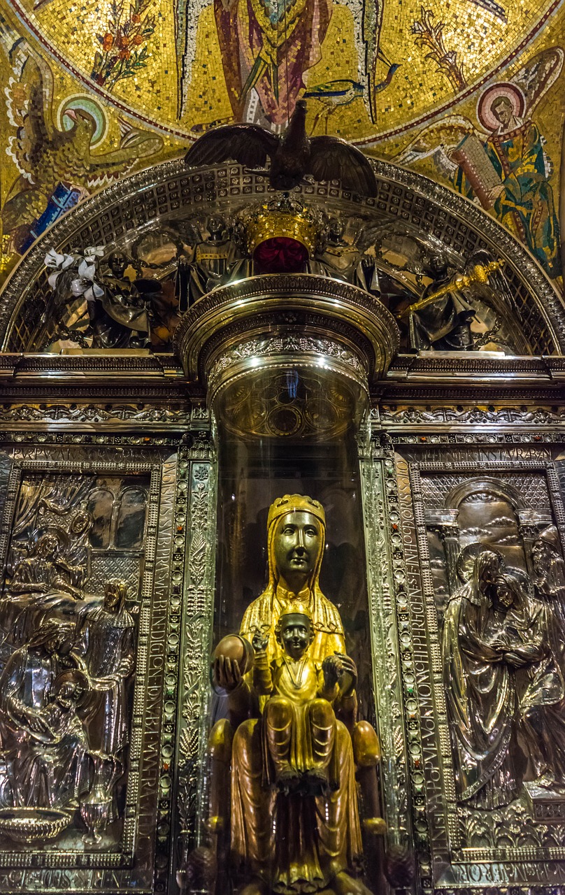 montserrat black madonna catalonia free photo