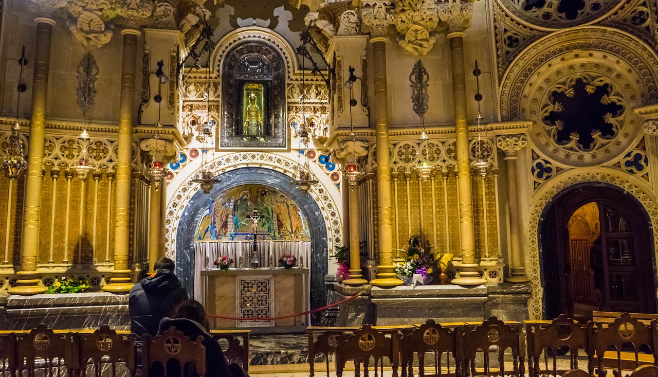 montserrat black madonna statue free photo