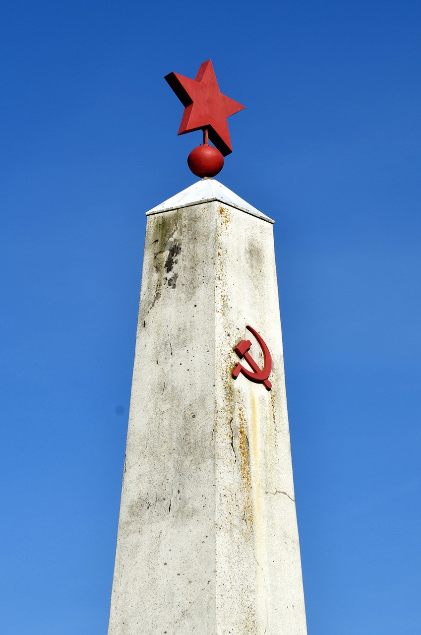 monument hammer and sickle hammer free photo