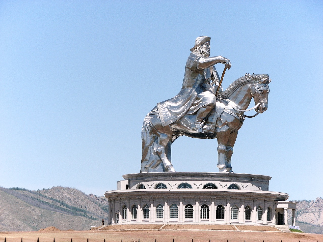 monument genghis khan the horse free photo