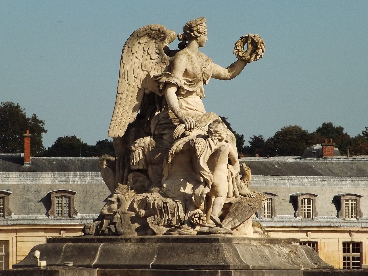 monument versailles statue free photo