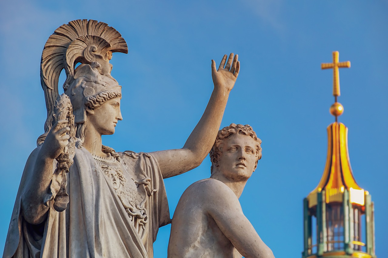monument  sculpture  greek gods figures free photo