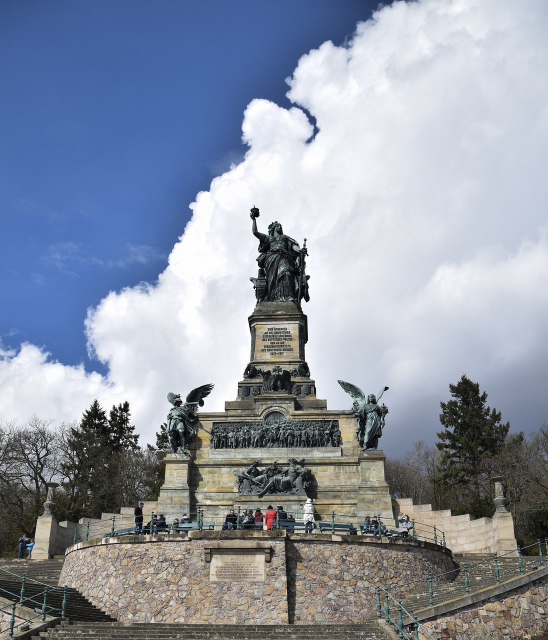monument  rhine  niederwald free photo