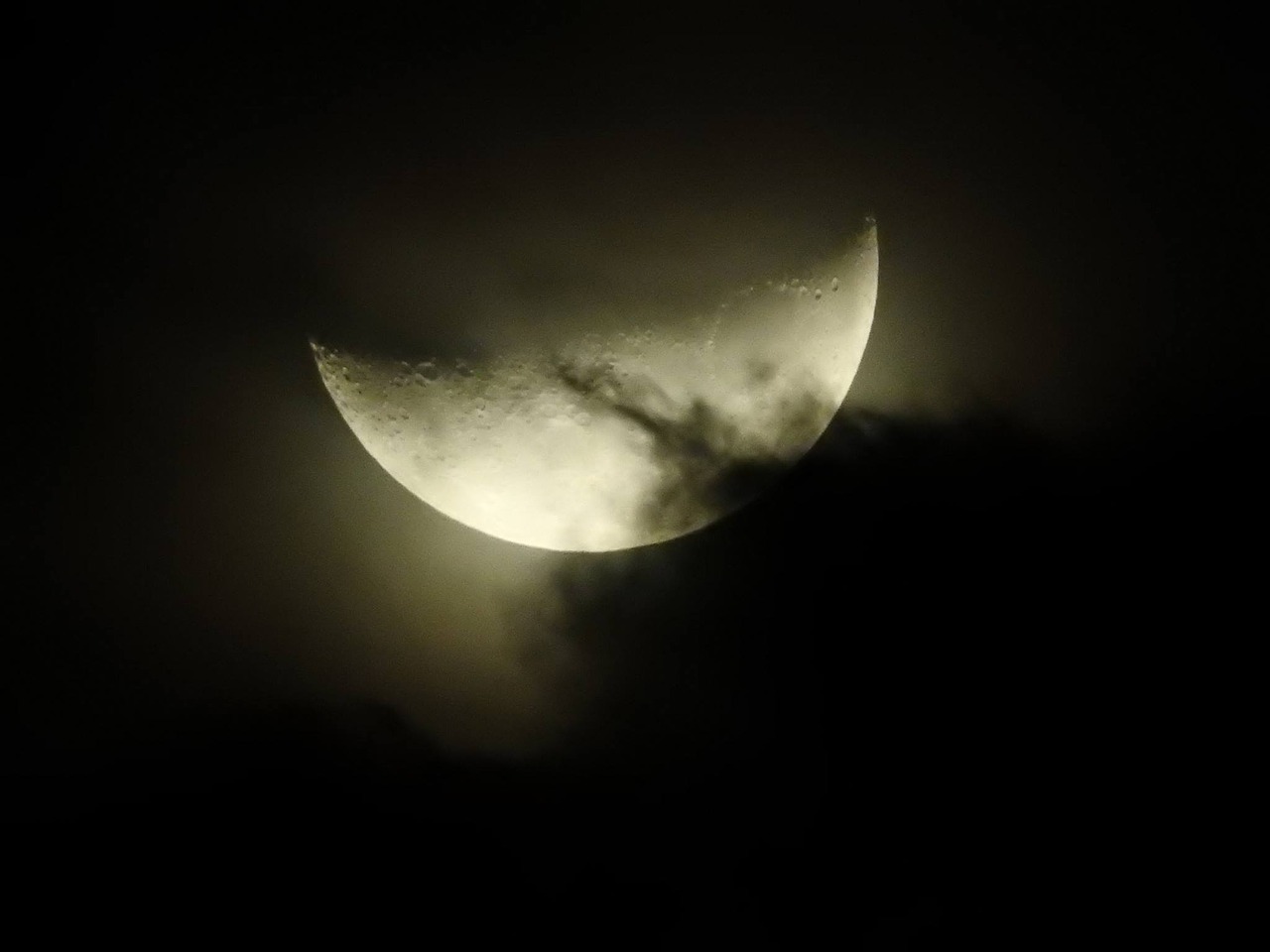 moon full moon clouds free photo