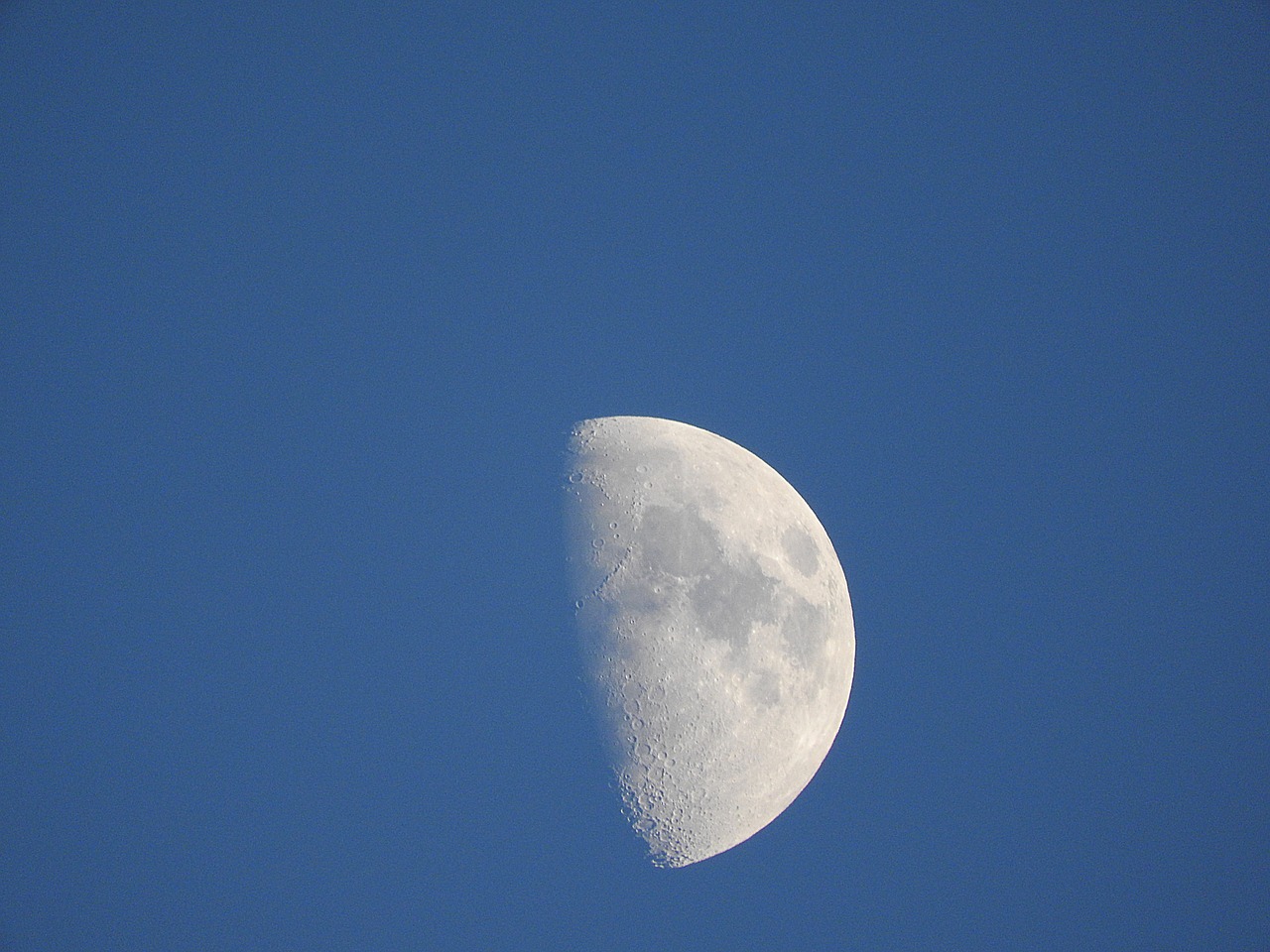 moon daylight crescent free photo